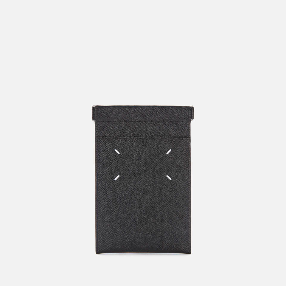 Maison Margiela Men's Leather Hanging Phone Pouch - Black | Coggles