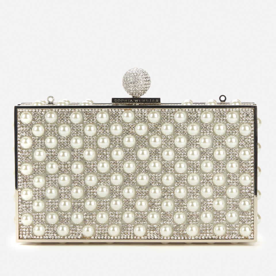 Sophia Webster Women's Clara Crystal Box Bag - Silver & Pearl