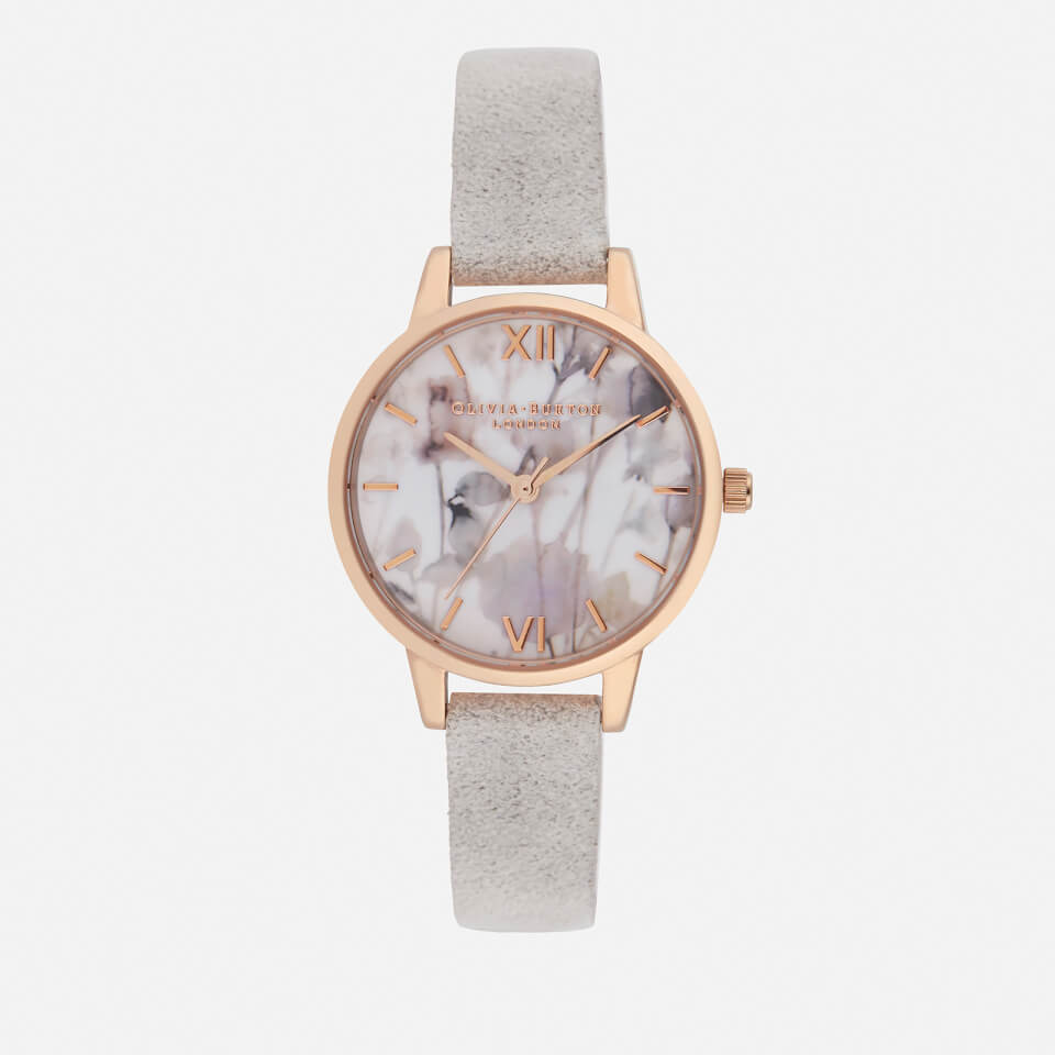 Olivia Burton Women's Eco Friendly Midi Dial Watch - Grey Lilac/Rose Gold