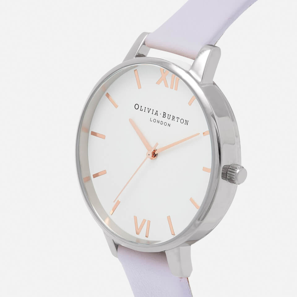 Olivia Burton Women's White Dial - Parma Violet/Rose Gold/Silver