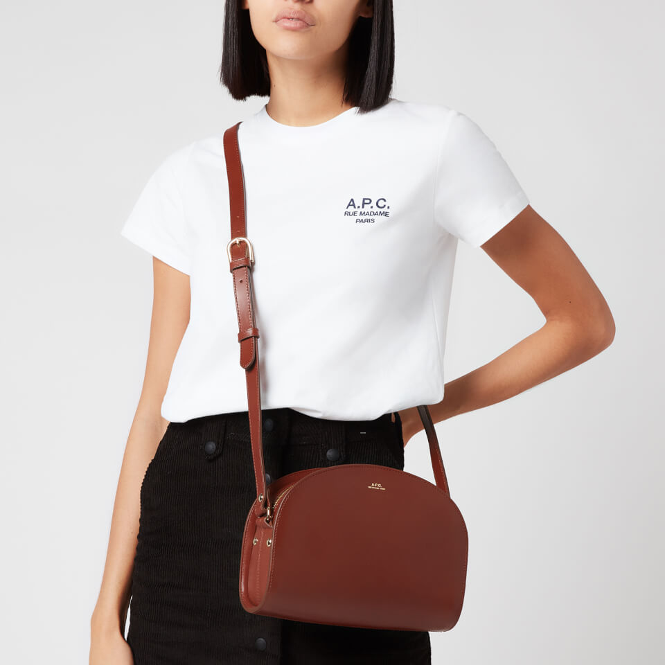 A.P.C. Clutch Demi-Lune Leather Bag