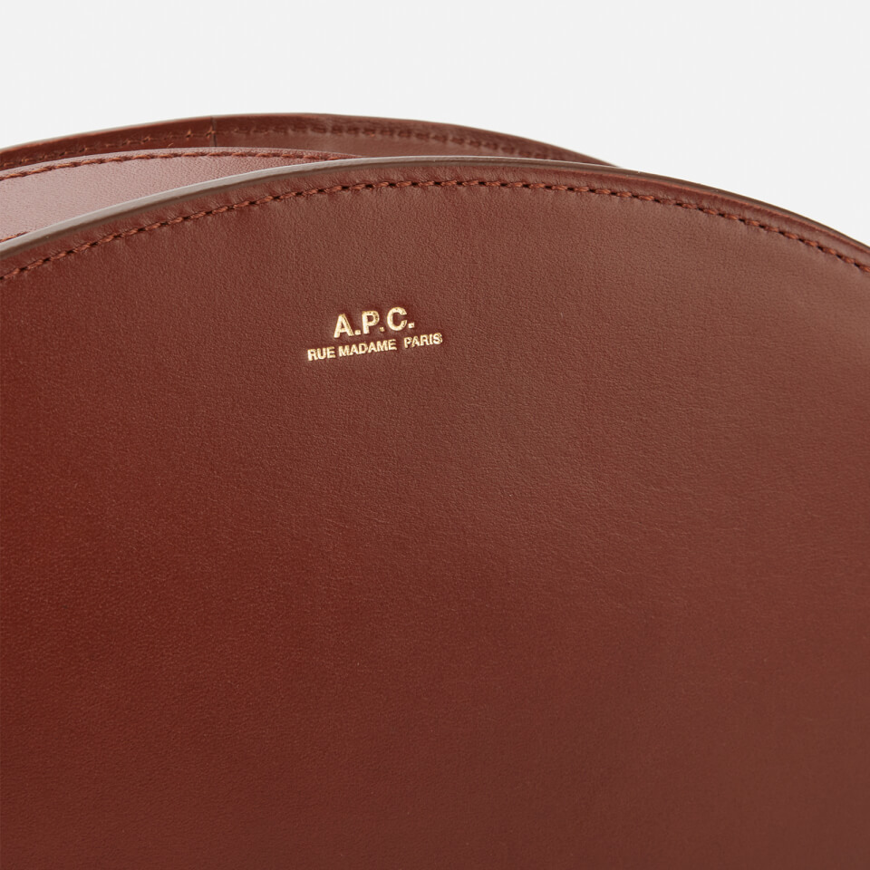A.P.C. Clutch Demi-Lune Leather Bag