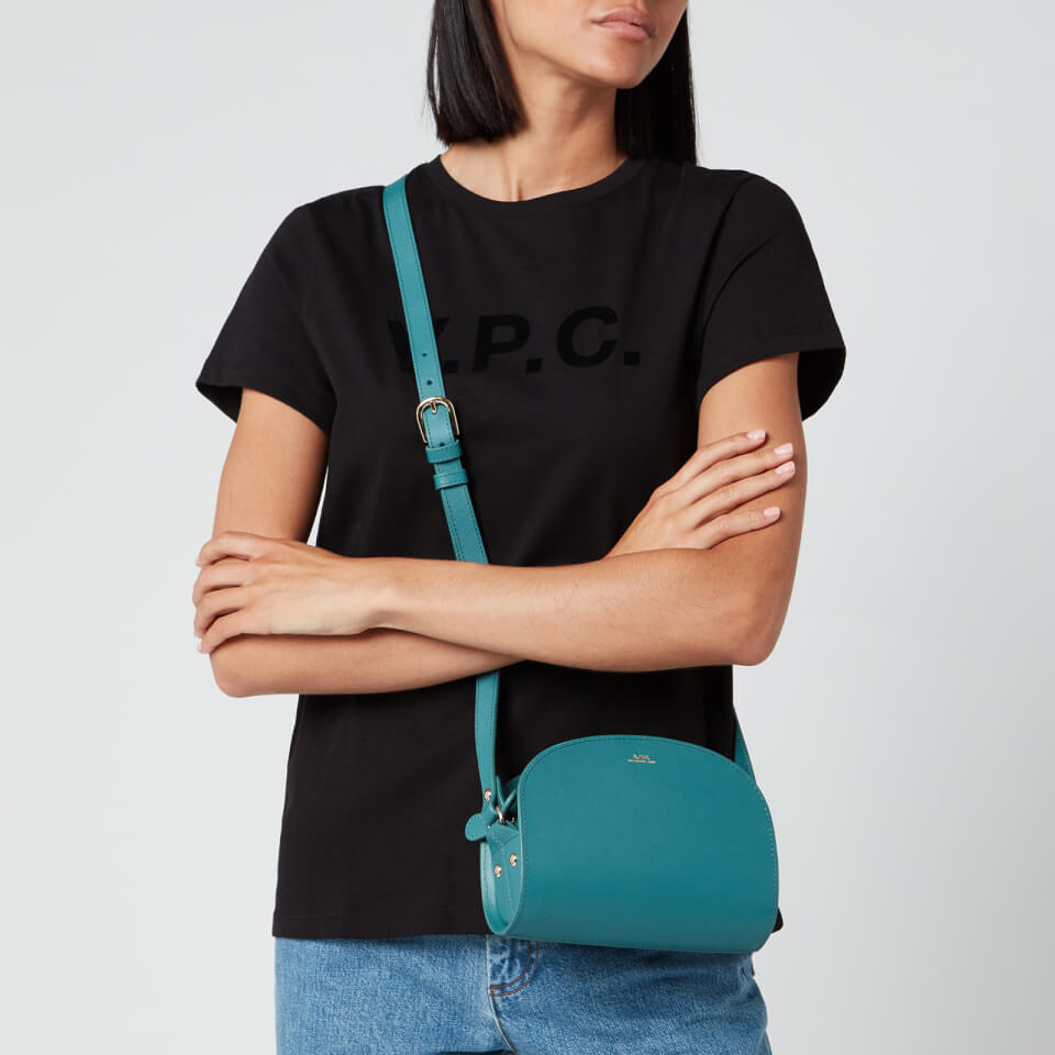 A.P.C. Women s Mini Demi Lune Bag Blue Coggles