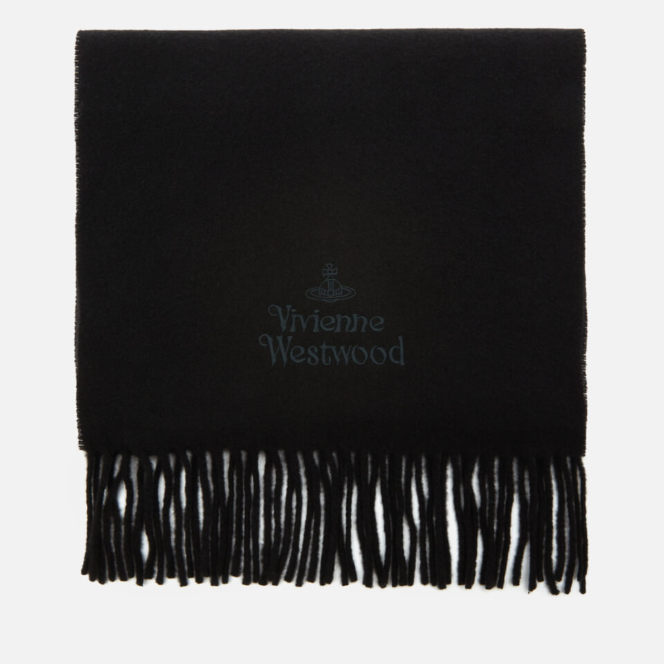 Vivienne Westwood Women's Embroidered Wool Scarf - Black