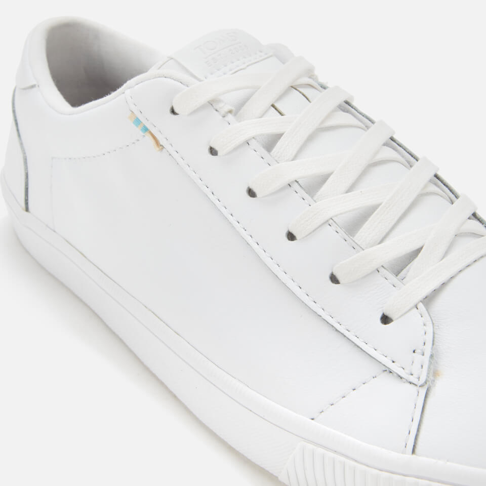 TOMS Men s Carlson Leather Trainers White UK 7 Allsole