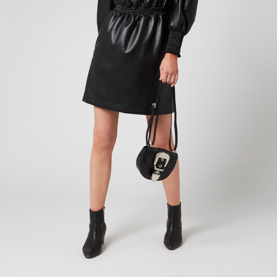 Vivienne Westwood Women s Rodeo Small Saddle Bag Black