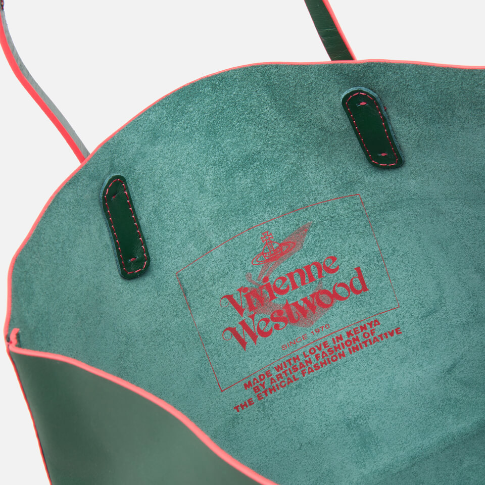 Vivienne Westwood Women's I Am Expensive Leather Shopper - Green