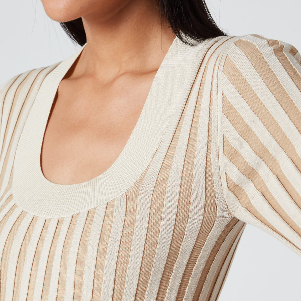 ワンピース KENZO Woman Dress Beige FD52RO1145DE 02 KENZO Women's Pleated Dress - Dark Beige - XS | Coggles