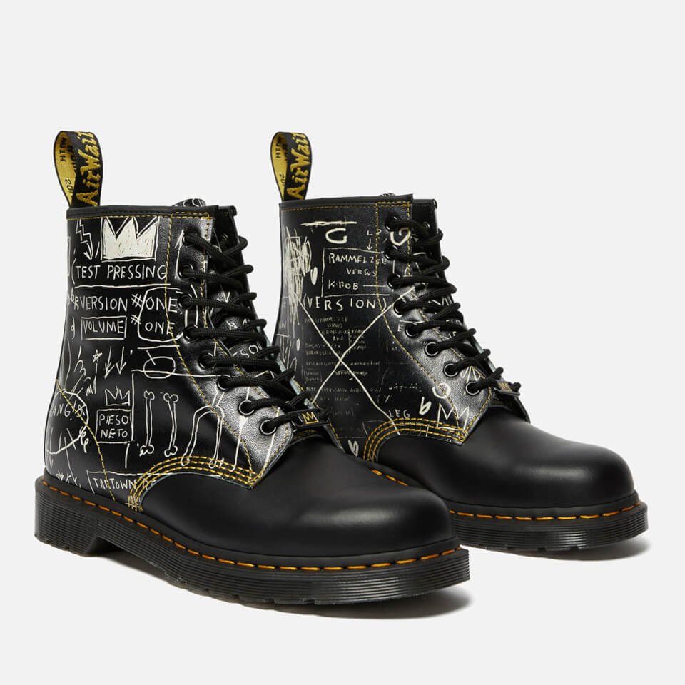 Dr. Martens X Basquiat1460 Leather 8-Eye Boots - White/Black
