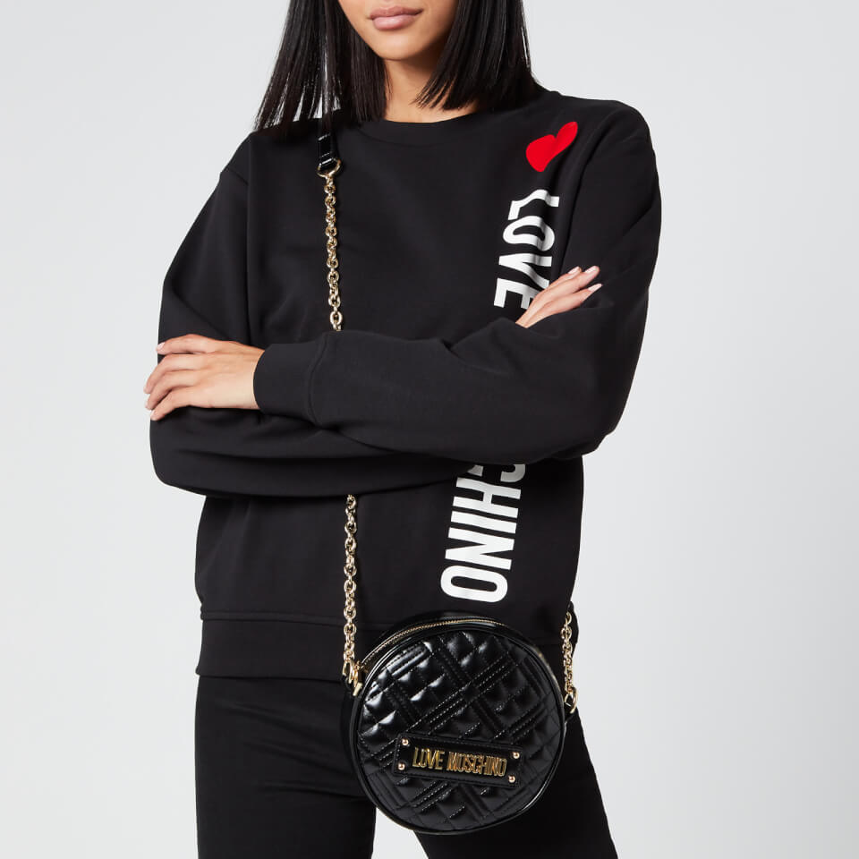 Love Moschino Women's Round Quilted Bag - Black