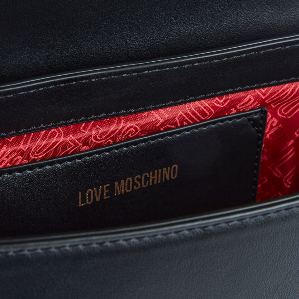 Love Moschino Women's Quilt Stud Detail Shoulder Bag - Black