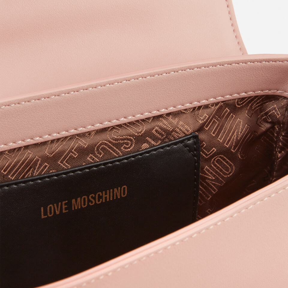Love Moschino Women's Quilt Stud Detail Shoulder Bag - Pink
