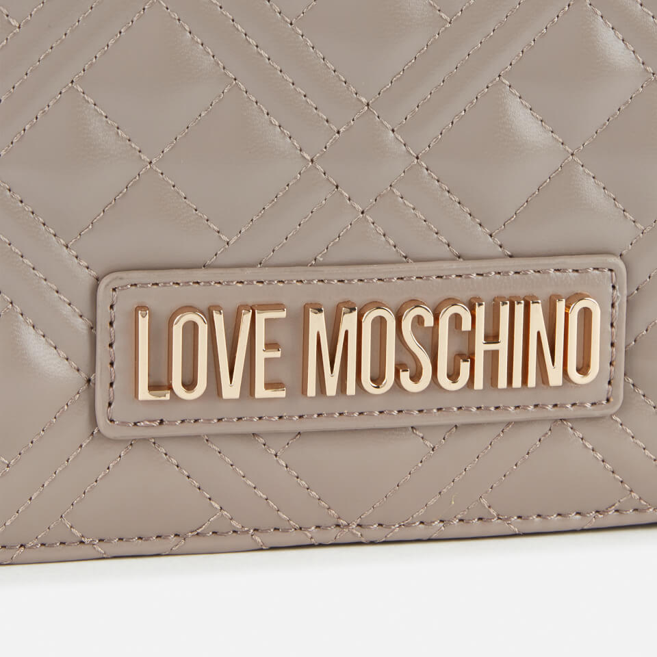 Love Moschino Women's Quilted Chain Bag - Taupe