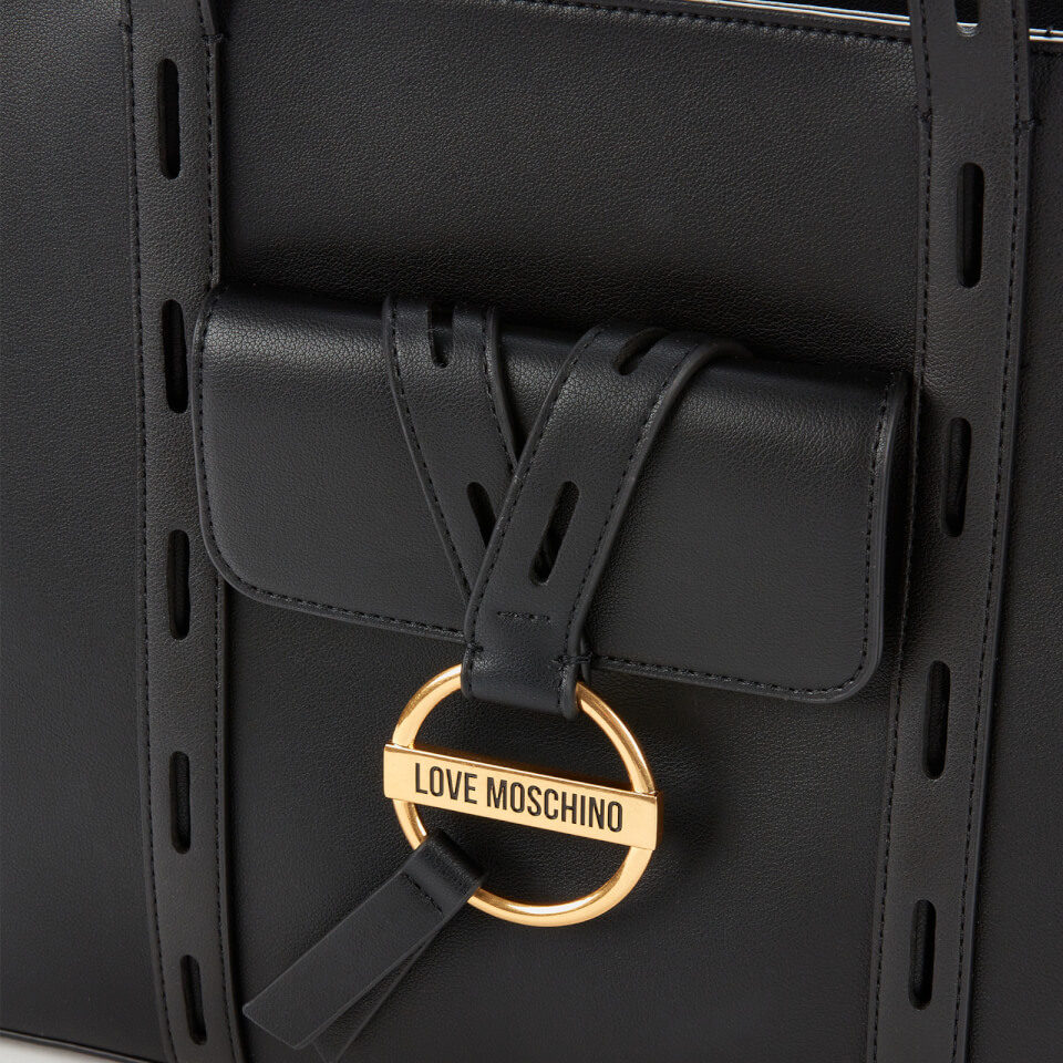 Love Moschino Women's Logo Disc Tote Bag - Black