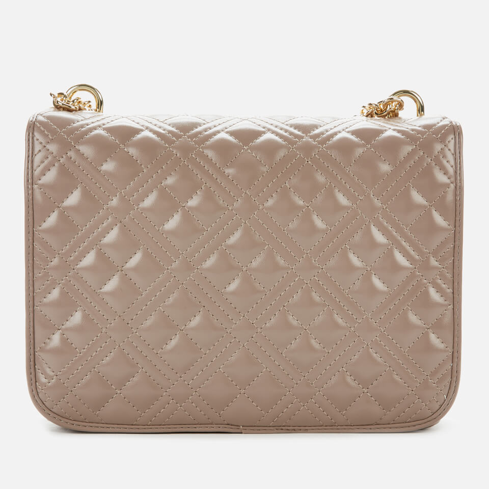 Love Moschino Women's Quilted Shoulder Bag - Taupe