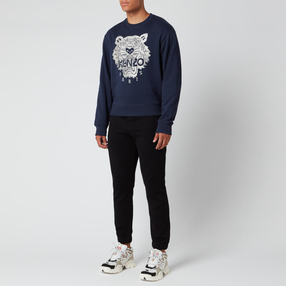 KENZO Men s Stitched Tiger Sweatshirt Navy Blue Coggles