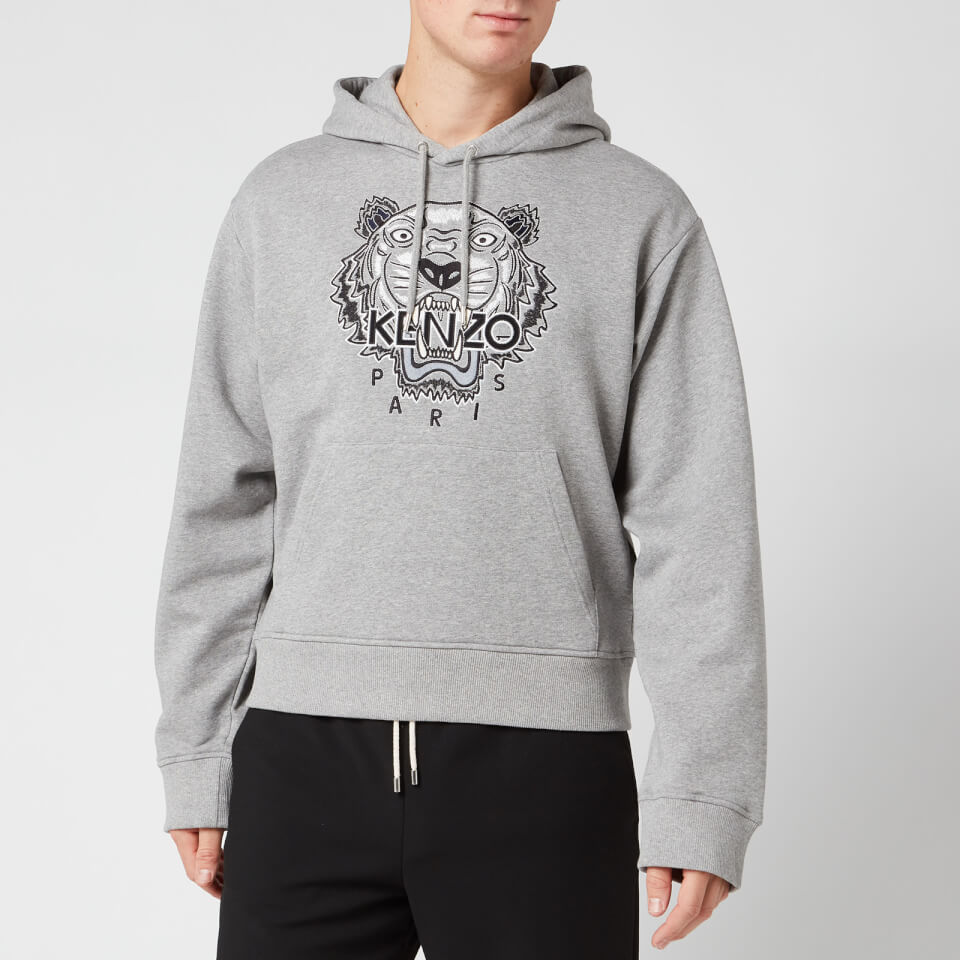 KENZO Men's Varsity Tiger Hoodie - Pearl Grey - XS | Coggles