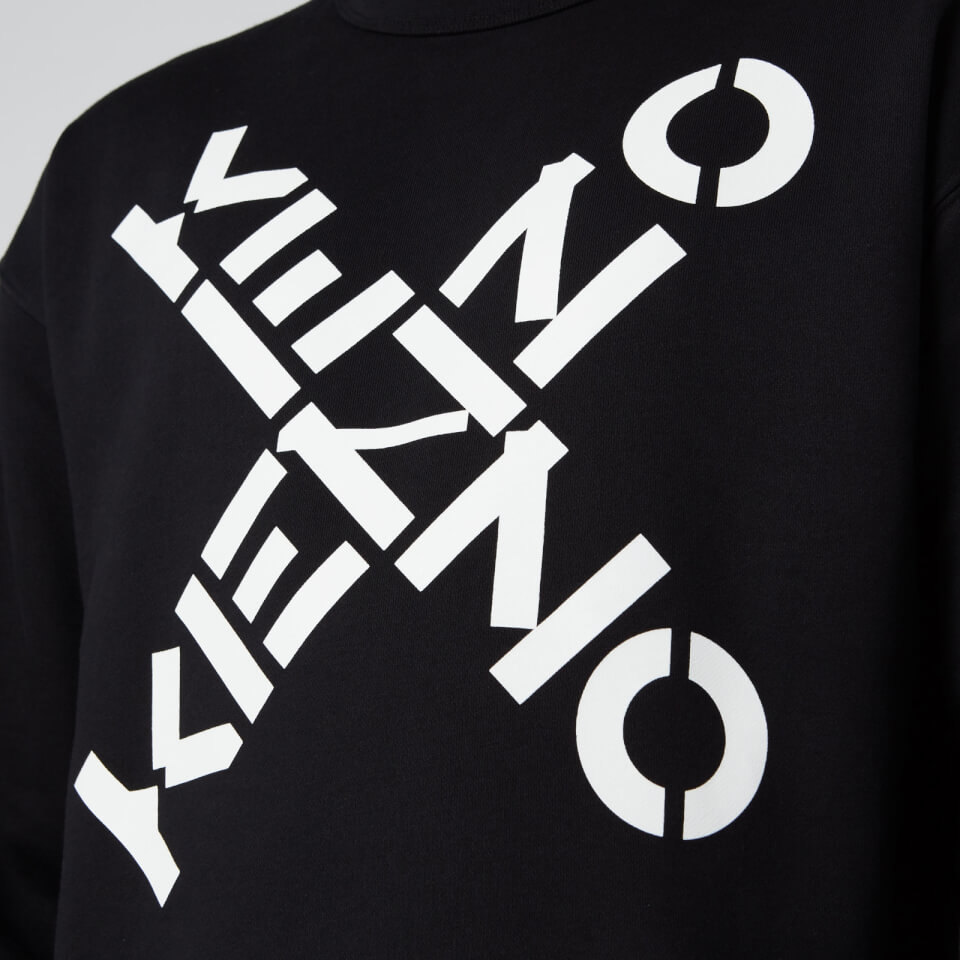 【大人ストリート】KENZO Tail Logo Oversize Sweat Shirt KENZO Men's Sport Oversized Sweatshirt - Black - XS | Coggles