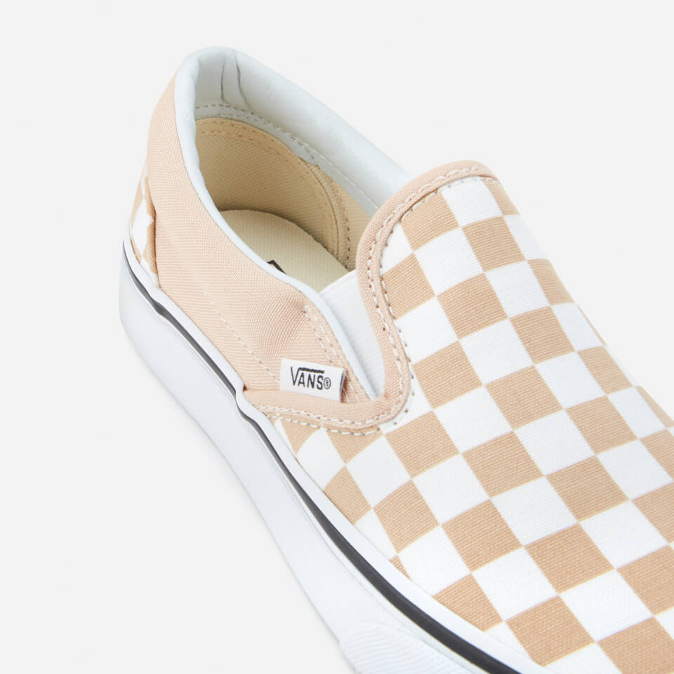 Beige sale checkered vans
