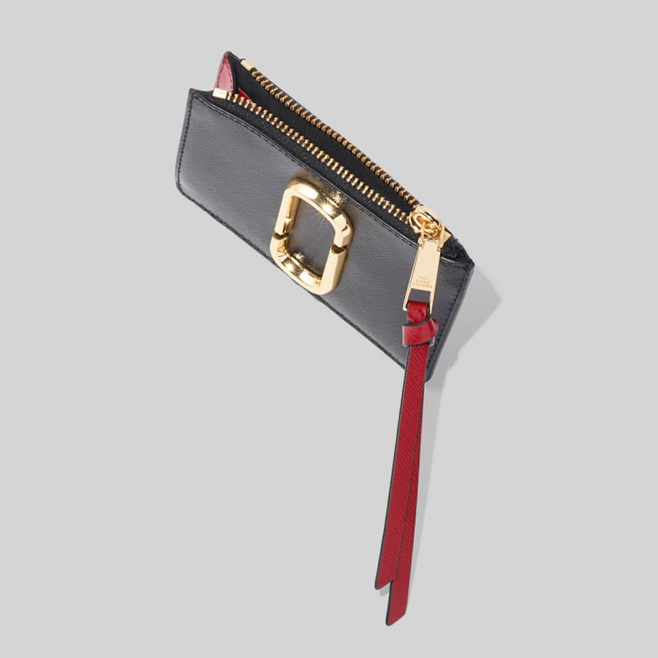 Marc Jacobs Women's Top Zip Multi Wallet - Black/Chianti