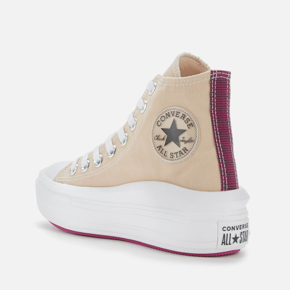 Converse Women's Chuck Taylor All Star Move Hi-Top Trainers - Farro/Cactus  Flower/White | FREE UK Delivery | Allsole