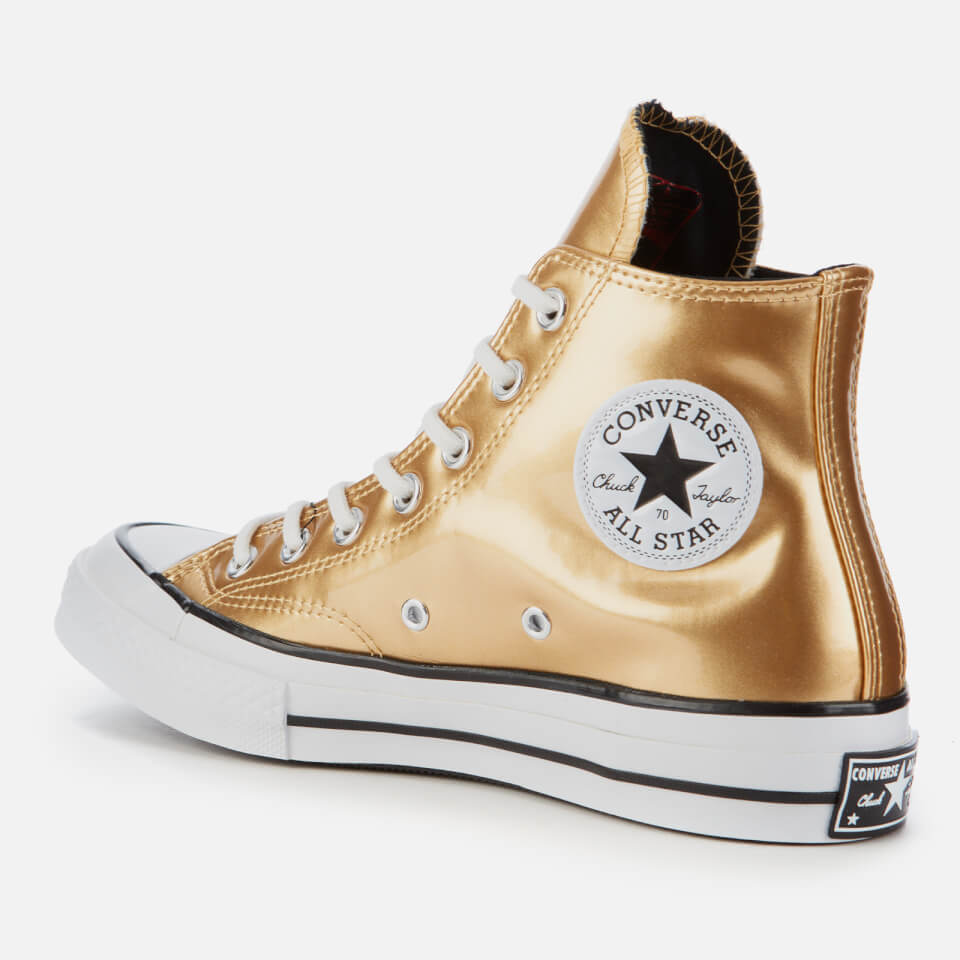 Metallic gold new arrivals converse high tops