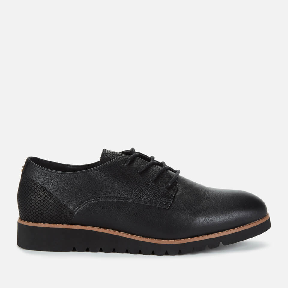 Dune Women s Flinch Leather Derby Shoes Black Allsole