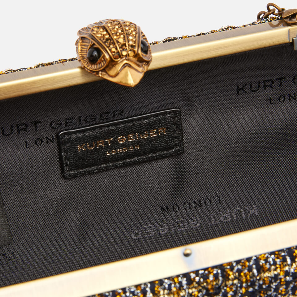 Kurt Geiger London Women's Kensington Oval Clutch - Gold Comb