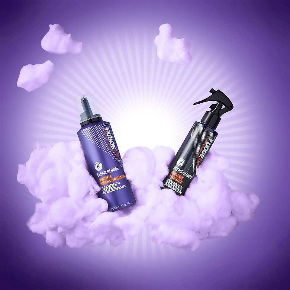 Fudge Professional Violet Tri-Blo Heat Protecting Purple Toning Blow Dry Spray 150ml