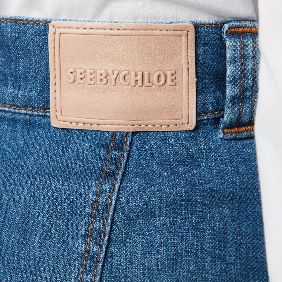 【関税&送料込】Chloe Gonna Midi In Jeans Gonna midi di jeans in Blu - Chloe | Mytheresa