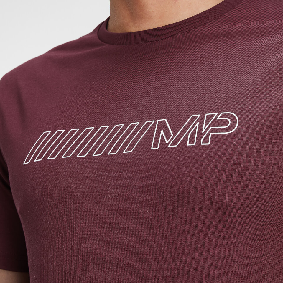 MP Men's Outline Graphic Short Sleeve T-Shirt - Washed Oxblood