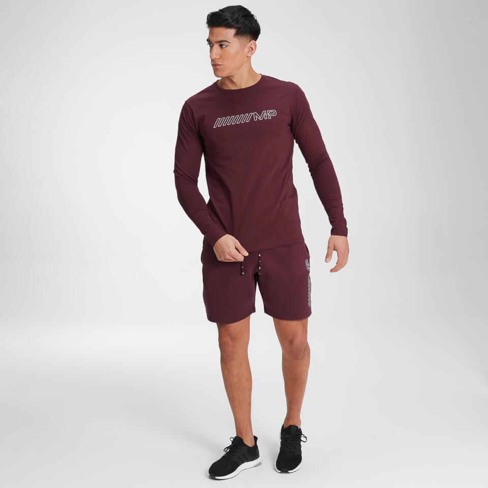 MP Men's Outline Graphic Long Sleeve Top - Washed Oxblood