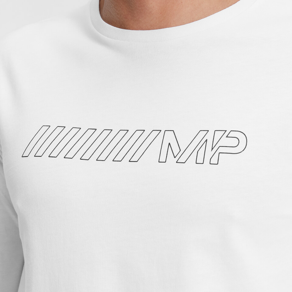 MP Men's Outline Graphic Long Sleeve Top - White