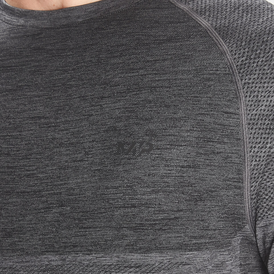 MP Men's Essential Seamless Short Sleeve T-Shirt- Storm Grey Marl