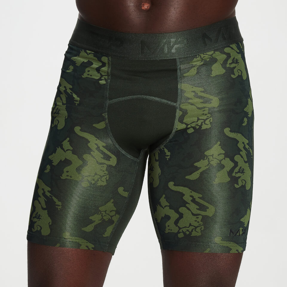 MP Men's Adapt Camo Base Layer Shorts- Green Camo