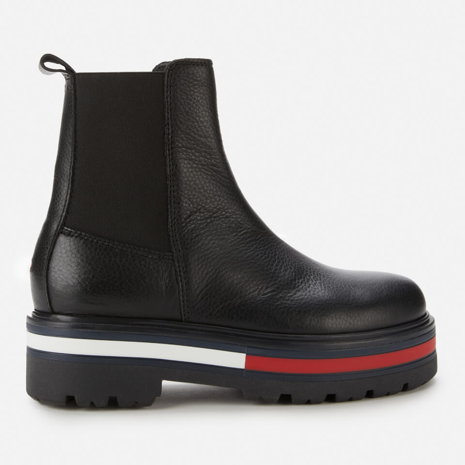 Stort univers Surichinmoi Rød Tommy Jeans Women's Flag Outsole Leather Chelsea Boots - Black | Worldwide  Delivery | Allsole