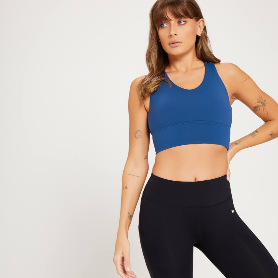 MP Women's Power Longline Sports Bra - Dark Blue