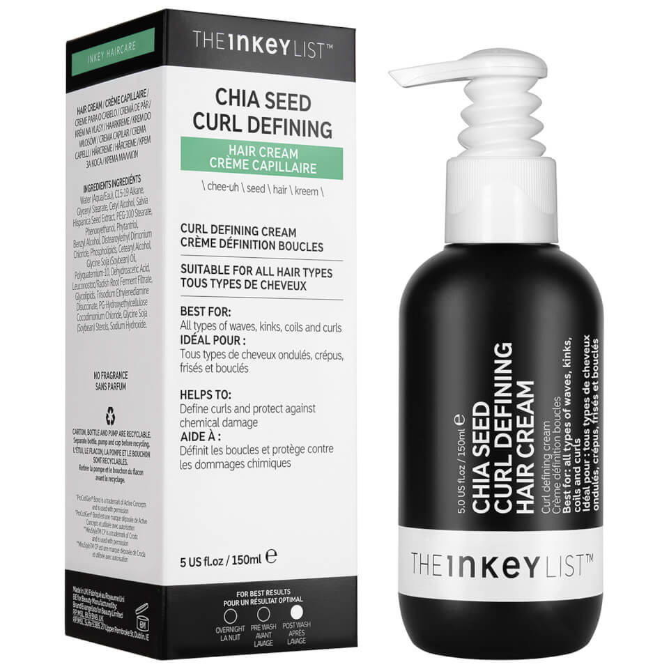 Inkey Chia Seed Curl Defining Hair Cream 150ml