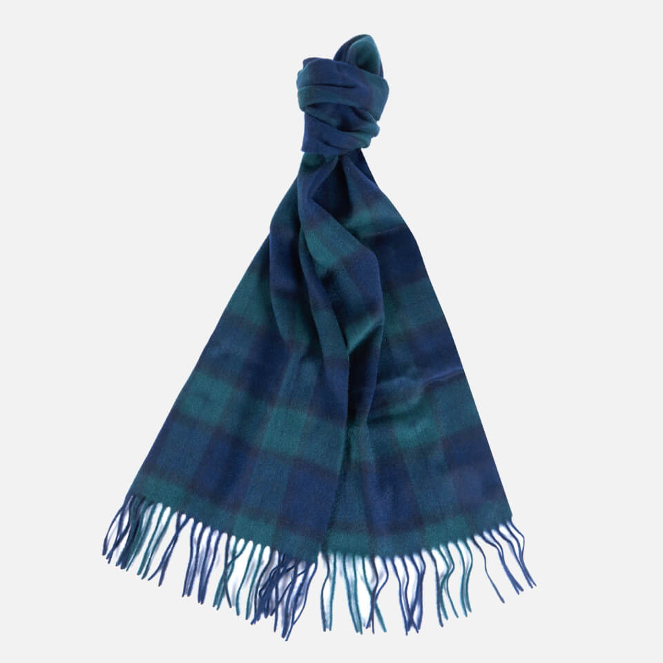 Barbour Men's Tartan Scarf and Gloves Gift Set - Navy Check