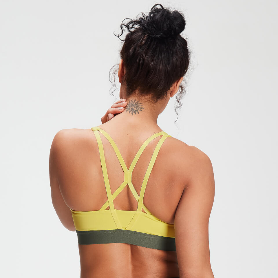 MP Women's Branded Training Sports Bra - Washed Yellow