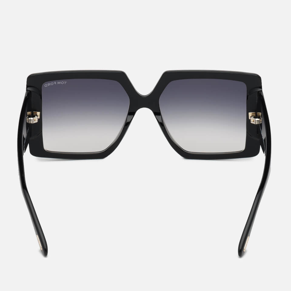 Tom Ford Women's Quinn Square Frame Sunglasses - Black/Smoke
