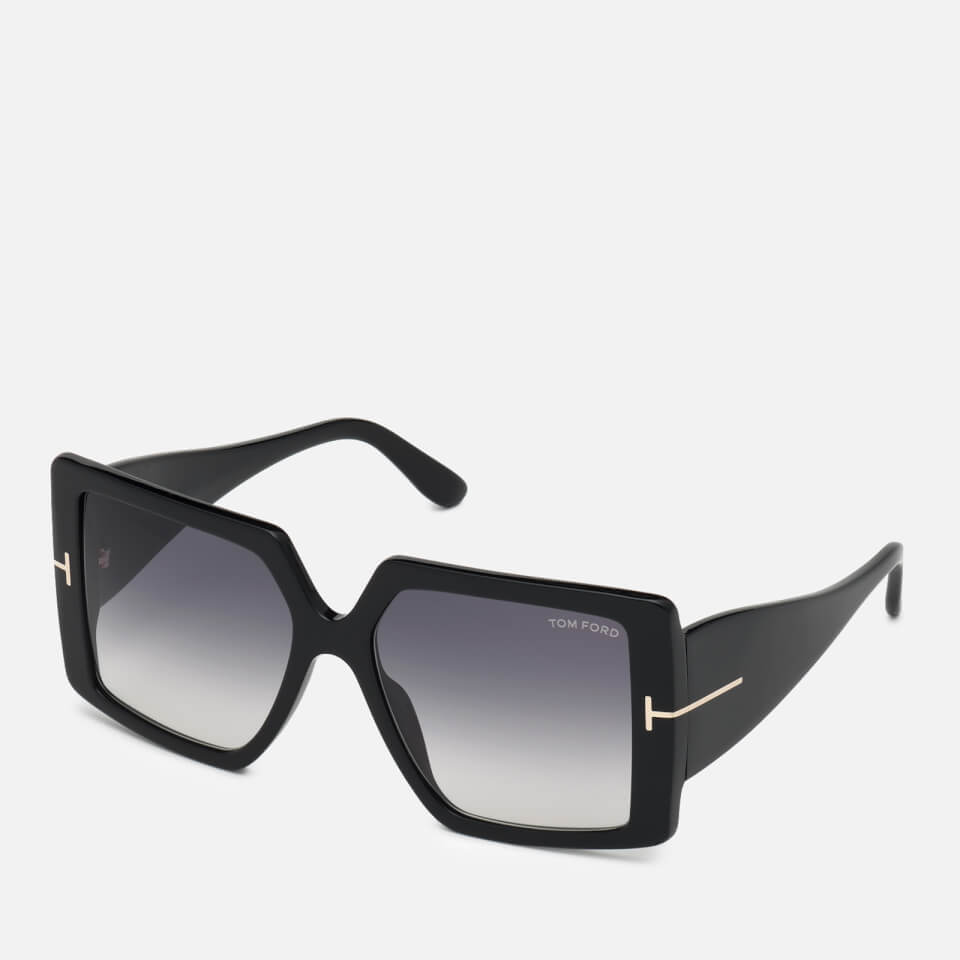 Tom Ford Women's Quinn Square Frame Sunglasses - Black/Smoke