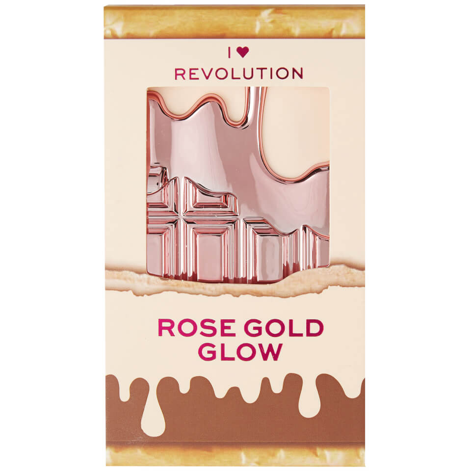 I Heart Revolution Mini Chocolate Highlighter Palette - Rose Gold Glow