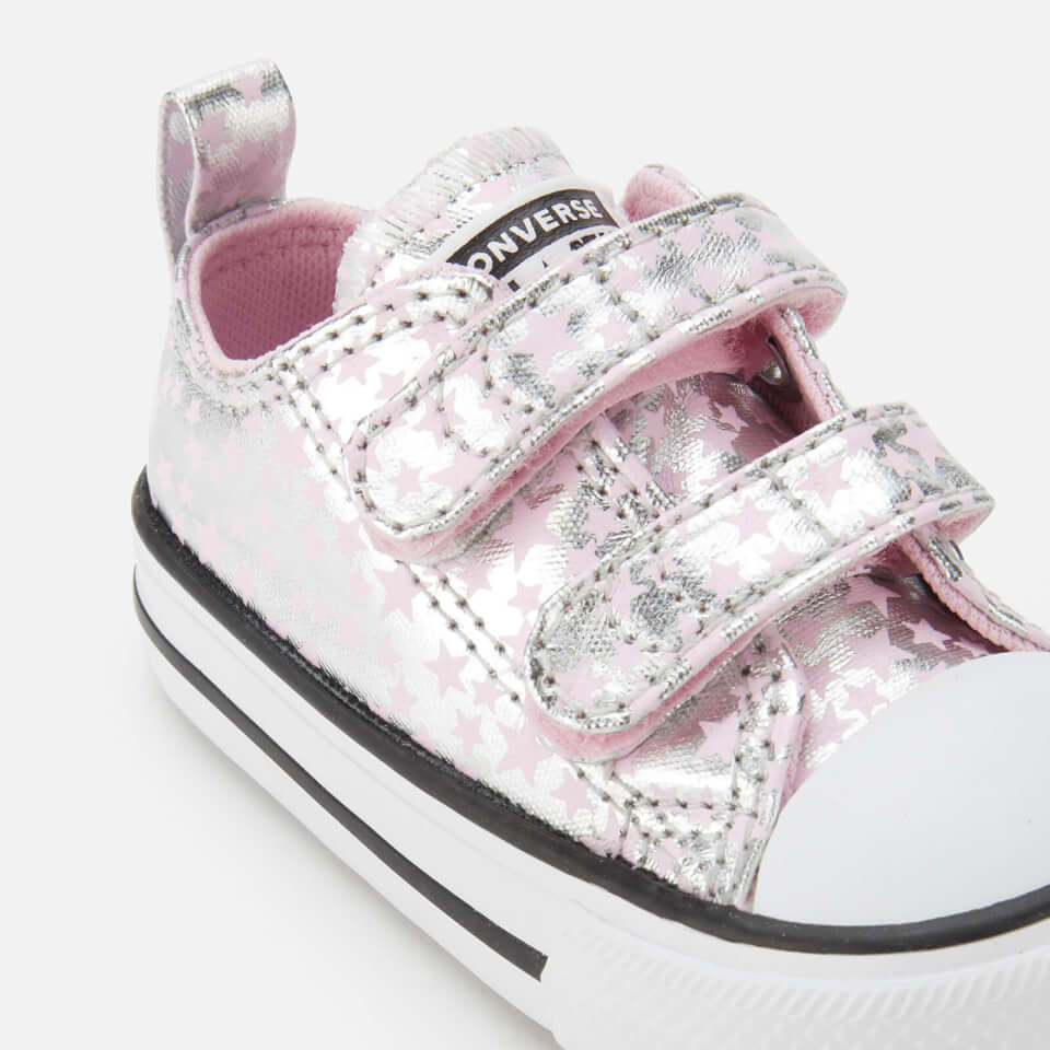 Pink all star clearance ox glitter trainers toddler