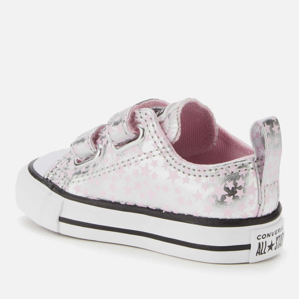 Converse Toddlers Chuck Taylor All Star 2V Ox Trainers Pink Glaze Silver White
