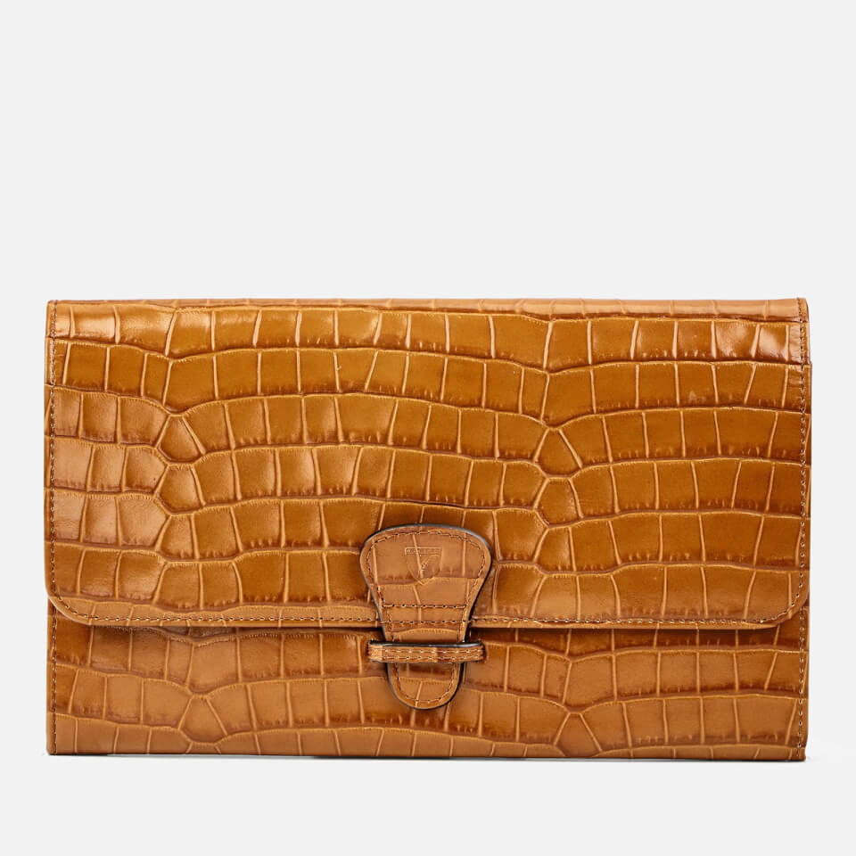 Aspinal of London Women's Classic Travel Wallet Small Croc Bag - Vintage Tan