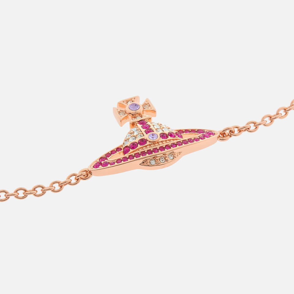 Vivienne Westwood Women's Kika Bracelet - Pink Gold Crystal Fuchsia Violet