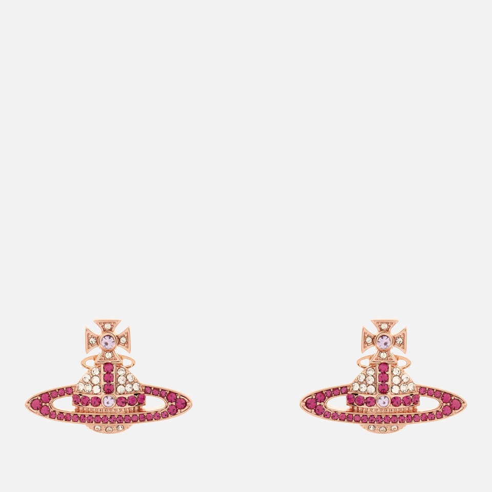 Vivienne Westwood Women's Kika Earrings - Pink Gold Crystal Fuchsia Violet