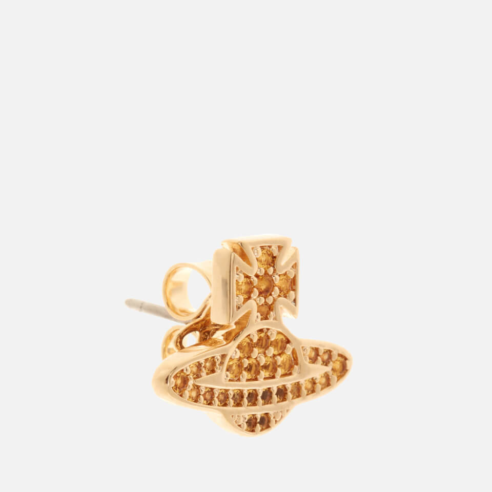 Vivienne Westwood Women's Romina Pave Orb Earrings - Gold Amber