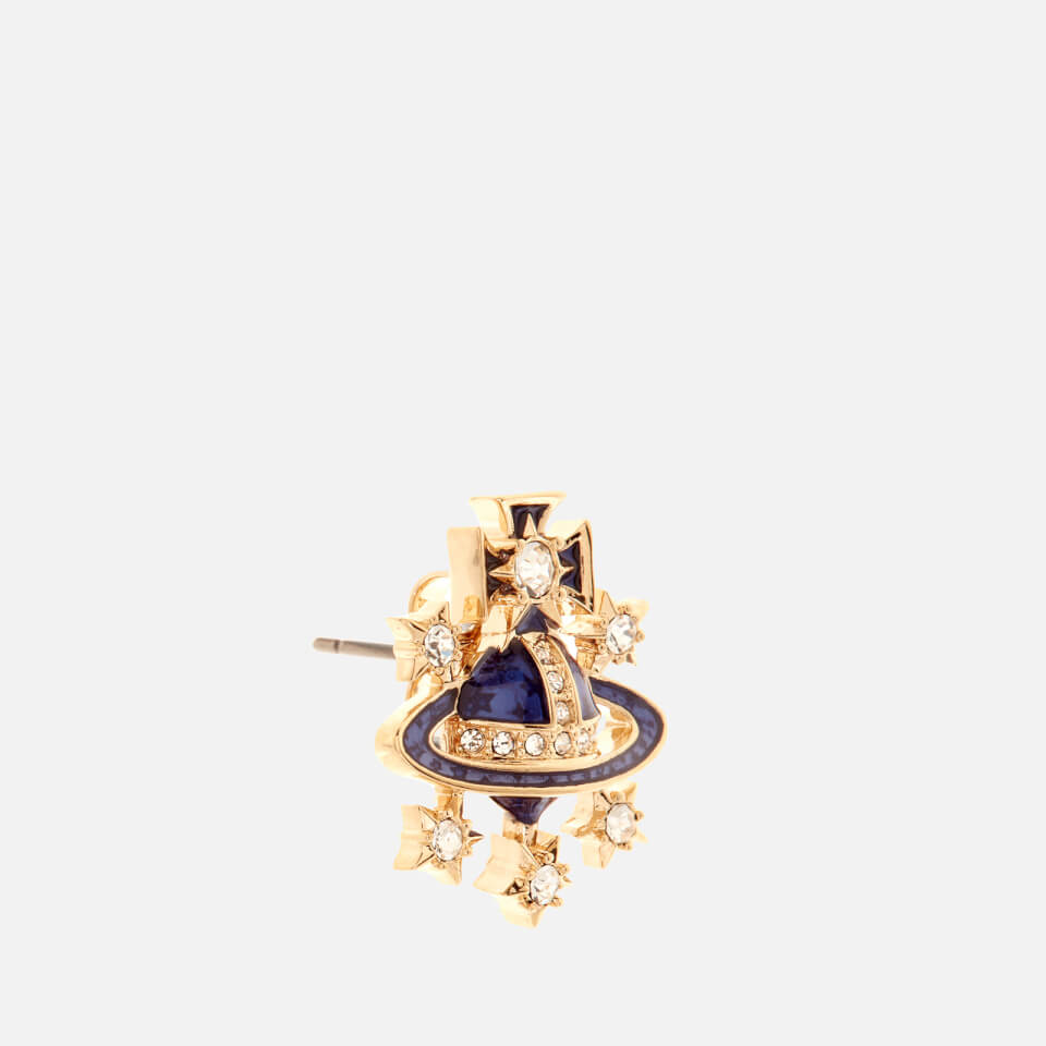 Vivienne Westwood Women's Dalila Bas Relief Earrings - Gold Cobalt Crystal